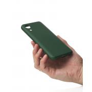Силиконовый чехол SOFT Silicone Case для Samsung A03 Core (без лого) темно-зеленый