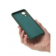 Силиконовый чехол SOFT Silicone Case для Samsung A03 Core (без лого) темно-зеленый