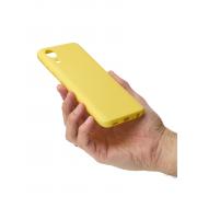 Силиконовый чехол SOFT Silicone Case для Samsung A03 Core (без лого) лимонный