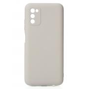 Силиконовый чехол SOFT Silicone Case для Samsung A03S (без лого) серый