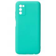 Силиконовый чехол SOFT Silicone Case для Samsung A03S (без лого) бирюза