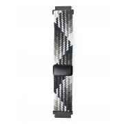 Ремешок для часов UNIVERSAL "Nylon Braided Magnetic" 20 мм black and white