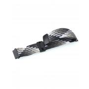 Ремешок для часов UNIVERSAL "Nylon Braided Magnetic" 20 мм black and white