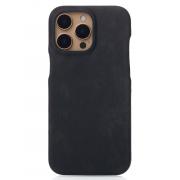 Захисний чохол для iPhone 16 Pro (black, екошкіра, TPU)