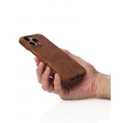 Чехол LEATHER Case для iPhone 16 Pro Max brown