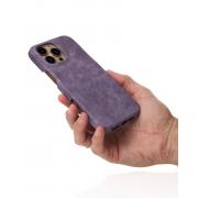 Чехол LEATHER Case для iPhone 16 Pro Max deep purple