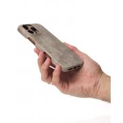 Чехол LEATHER Case для iPhone 16 Pro Max natural titanium