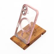 Силиконовый чехол MagSafe SHINING MATTE для iPhone 16 Plus pink