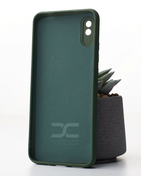 Силиконовый чехол Original pack SOFT для iPhone 12 Pro Max (ТРИЗУБ) темно-зеленый