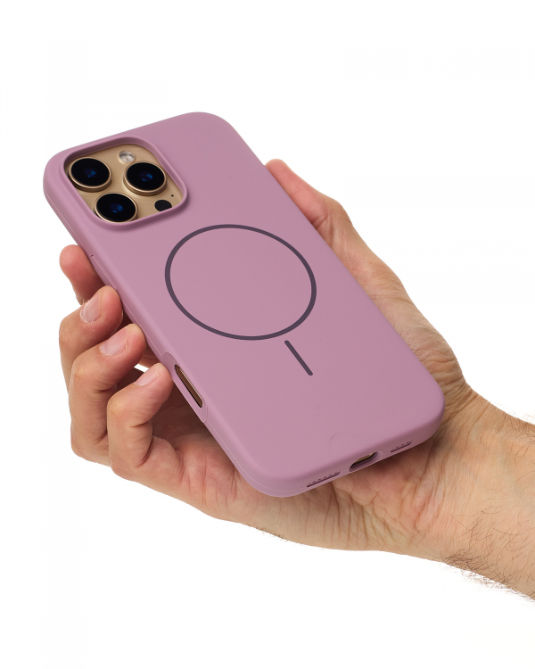 Чехол MagSafe Silicone Beats Case для iPhone 16 Pro lavander