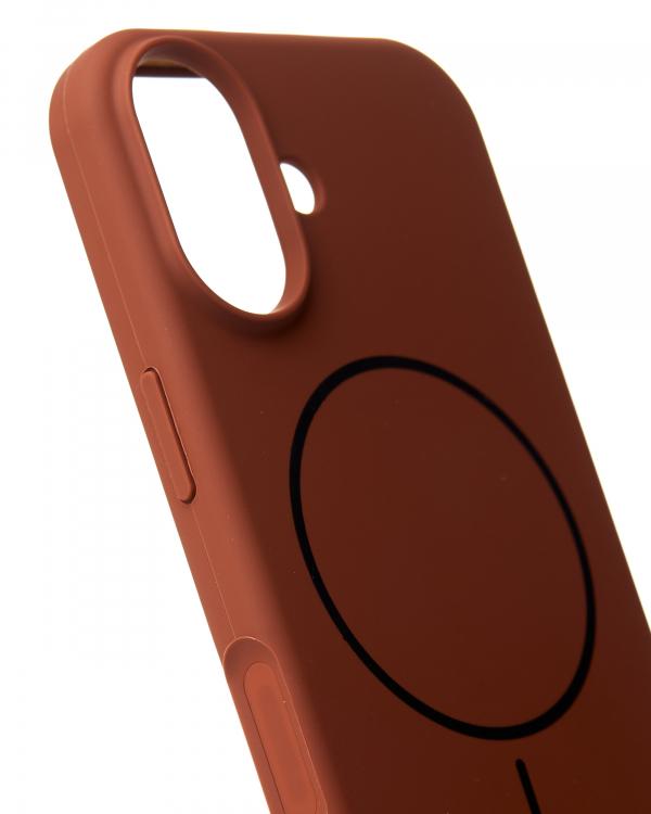 Силиконовый чехол Slim Ring Soft с поддержкой MagSafe для iPhone 17 brown