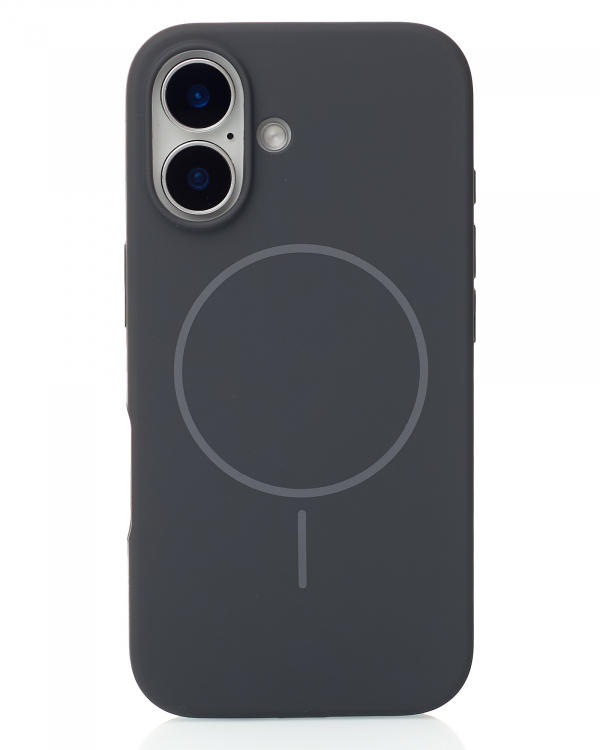 Силиконовый чехол Slim Ring Soft с поддержкой MagSafe для iPhone 17 stone gray