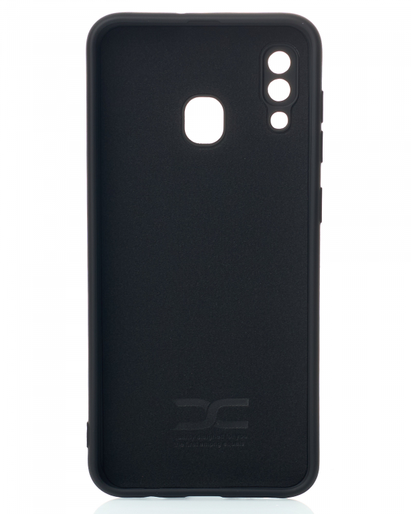 Силиконовый чехол SOFT Silicone Case для Samsung A20/ A30 HQ (без лого) черный