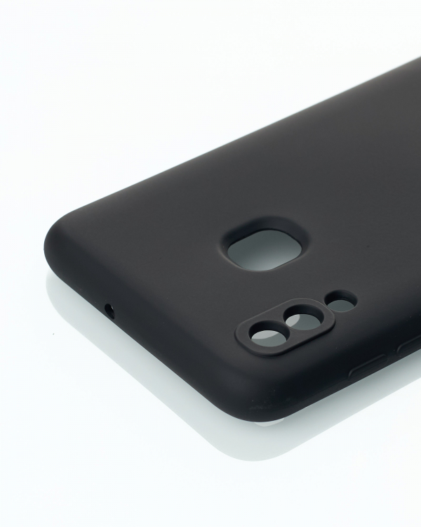 Силиконовый чехол SOFT Silicone Case для Samsung A20/ A30 HQ (без лого) черный