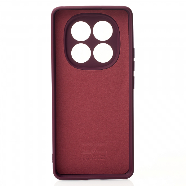 Силиконовый чехол SOFT Silicone Case для Xiaomi Redmi Note 14 Pro Plus 5G (без лого) бордовый