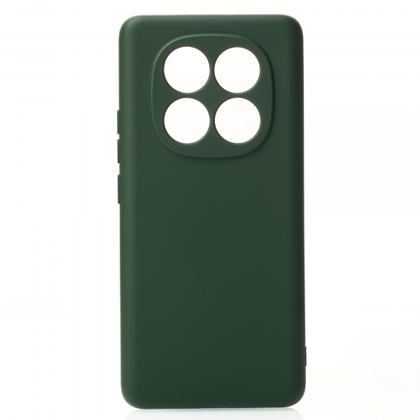 Силиконовый чехол SOFT Silicone Case для Xiaomi Redmi Note 14 Pro Plus 5G (без лого) темно-зеленый