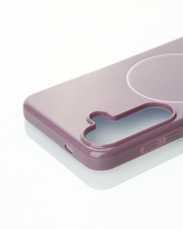 Силиконовый чехол Slim Ring Glamour с поддержкой MagSafe для Samsung S23 FE deep purple