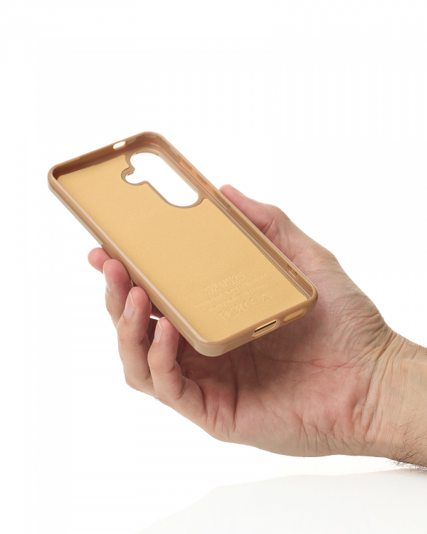 Силиконовый чехол Slim Ring Glamour с поддержкой MagSafe для Samsung S23 FE desert titanium