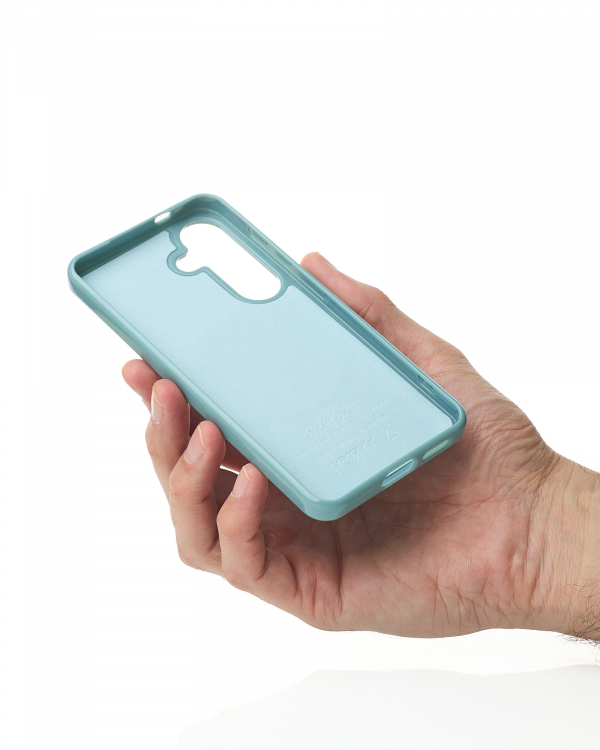 Силиконовый чехол Slim Ring Glamour с поддержкой MagSafe для Samsung S23 FE wave blue