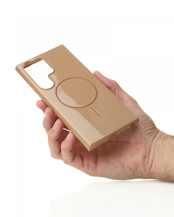 Чехол Glamour Beats Case with MagSafe для Samsung S24 Ultra desert titanium