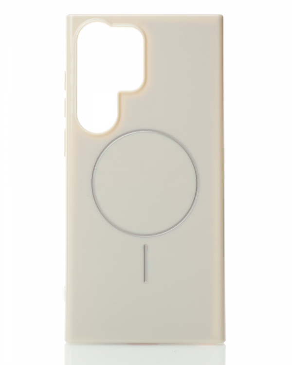Чехол Glamour Beats Case with MagSafe для Samsung S24 Ultra natural titanium