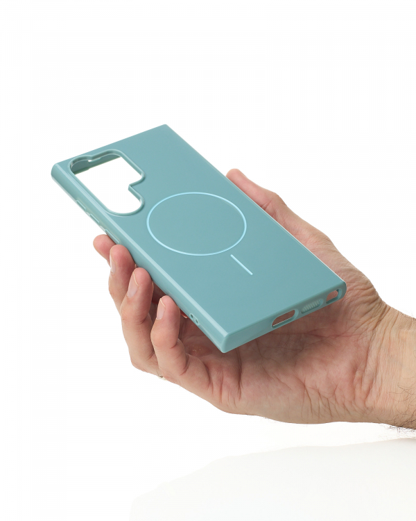 Чехол Glamour Beats Case with MagSafe для Samsung S24 Ultra wave blue