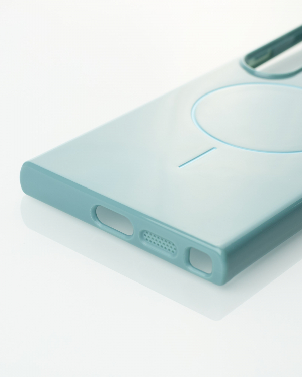 Чехол Glamour Beats Case with MagSafe для Samsung S24 Ultra wave blue
