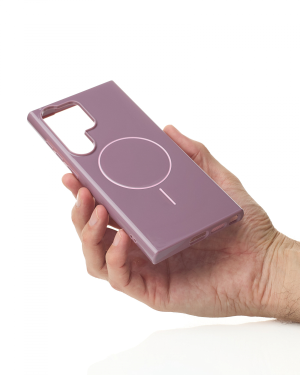 Чехол Glamour Beats Case with MagSafe для Samsung S24 Ultra deep purple