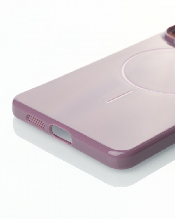 Чехол Glamour Beats Case with MagSafe для Samsung S25 Edge deep purple