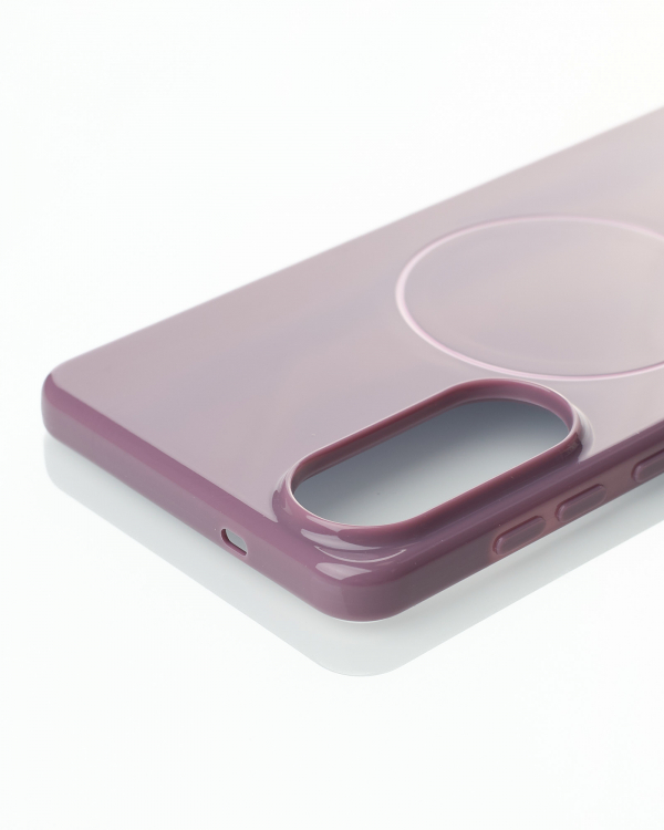 Чехол Glamour Beats Case with MagSafe для Samsung S25 Edge deep purple
