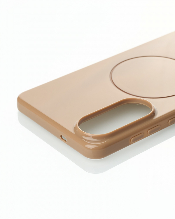 Чехол Glamour Beats Case with MagSafe для Samsung S25 Edge desert titanium