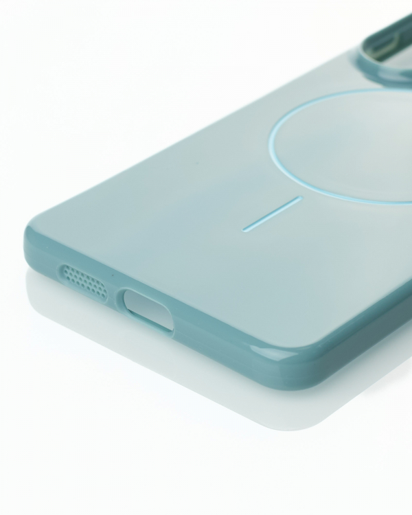 Чехол Glamour Beats Case with MagSafe для Samsung S25 Edge wave blue