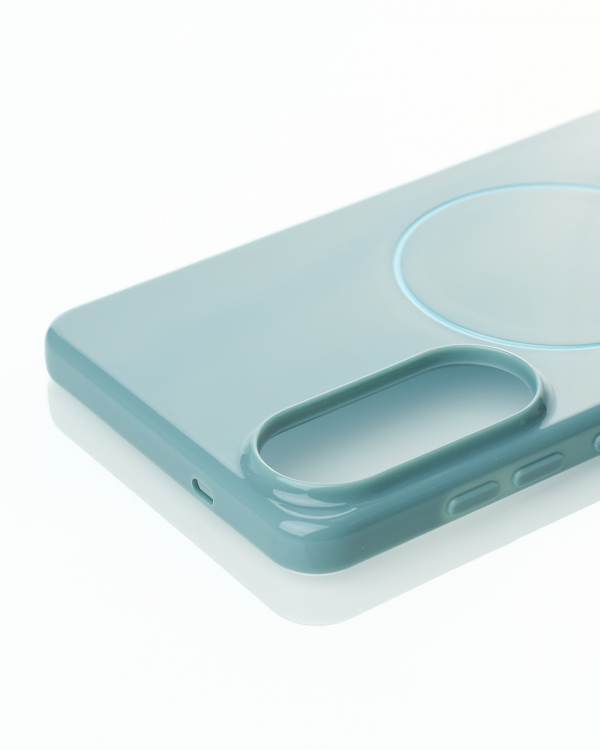 Чехол Glamour Beats Case with MagSafe для Samsung S25 Edge wave blue