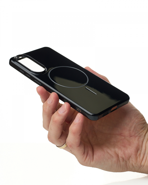 Чехол Glamour Beats Case with MagSafe для Samsung S25 Edge black