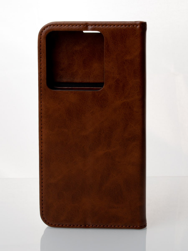 чехол-книга DC ELEGANT для Xiaomi Redmi 13C 4G / Poco C65 коричневый
