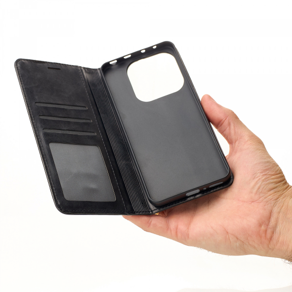 чехол-книга DC ELEGANT для Xiaomi Redmi Note 14 5G черный