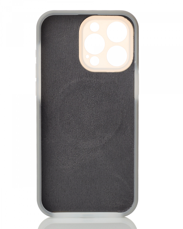 Чехол Liquid Silicone Full с поддержкой MagSafe для iPhone 15 Pro Max stone gray