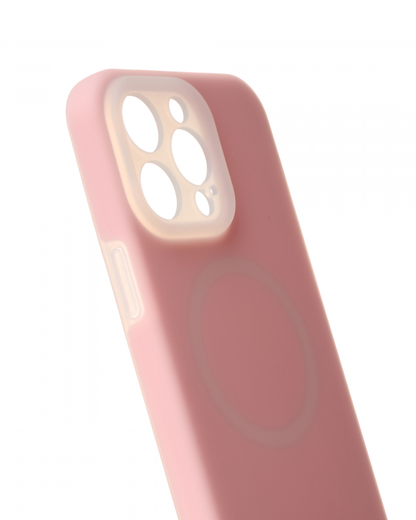 Чехол Liquid Silicone Full с поддержкой MagSafe для iPhone 15 Pro Max pink