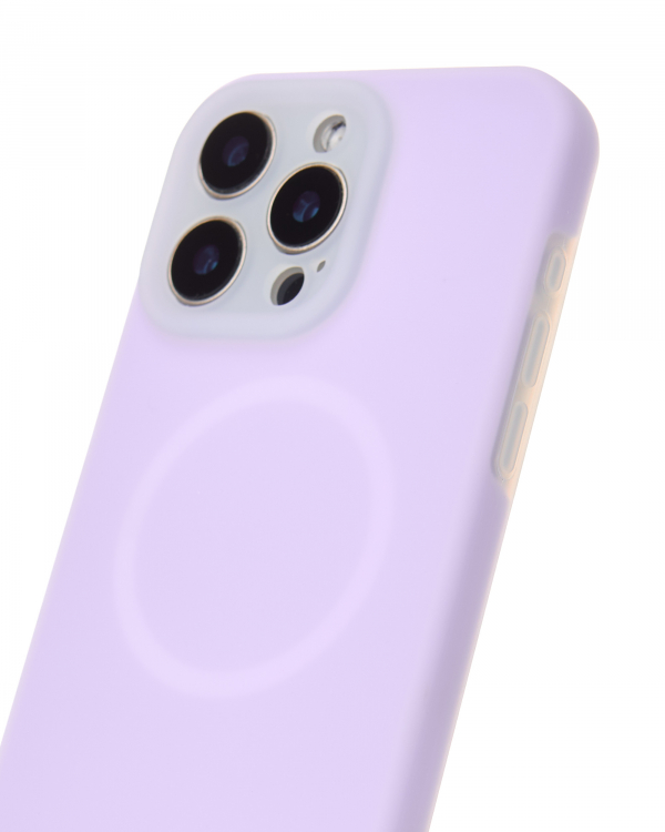 Чехол Liquid Silicone Full с поддержкой MagSafe для iPhone 15 Pro Max violet