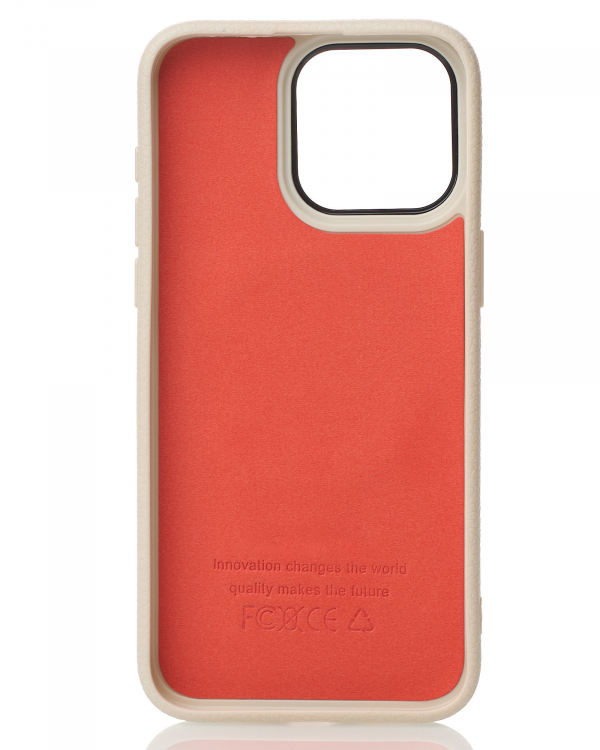 Чехол MagSafe Beats Case Leather Textured для iPhone 14 Pro Max natural titanium