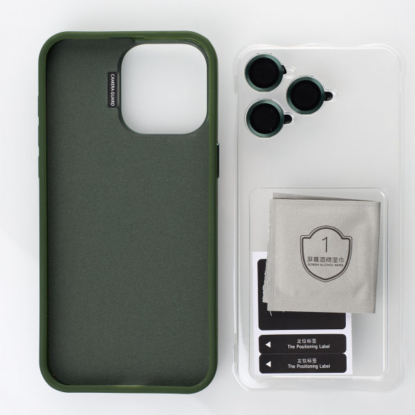 Чехол MagSafe LEATHER CAMERA CASE для iPhone 15 Pro Max темно-зеленый