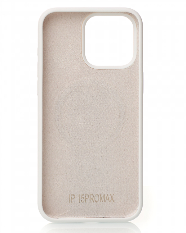 Силиконовый чехол Slim Ring Soft с поддержкой MagSafe для iPhone 15 white