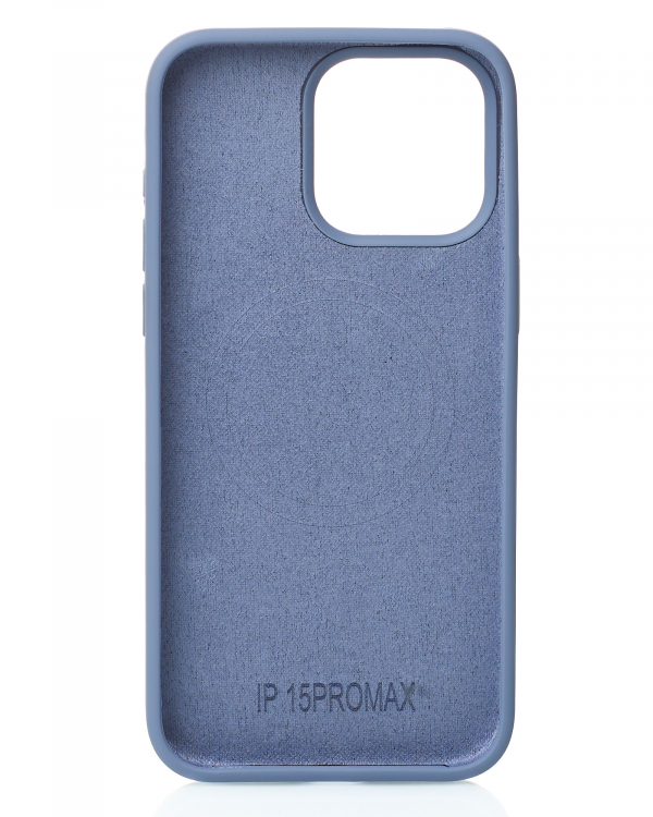 Силиконовый чехол Slim Ring Soft с поддержкой MagSafe для iPhone 15 storm blue