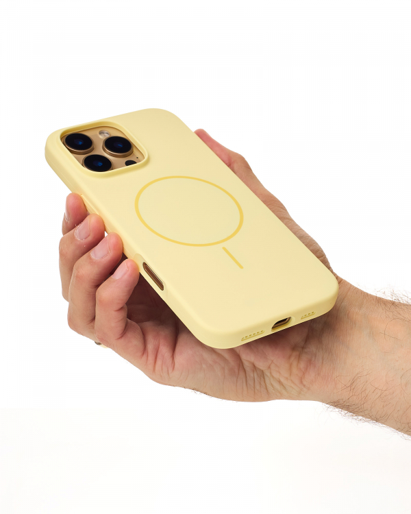 Чехол MagSafe Silicone Beats Case для iPhone 16 Pro sunglow