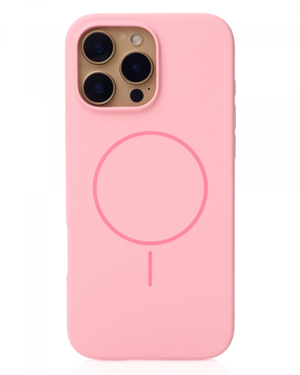 Чехол MagSafe Silicone Beats Case для iPhone 16 Pro pink
