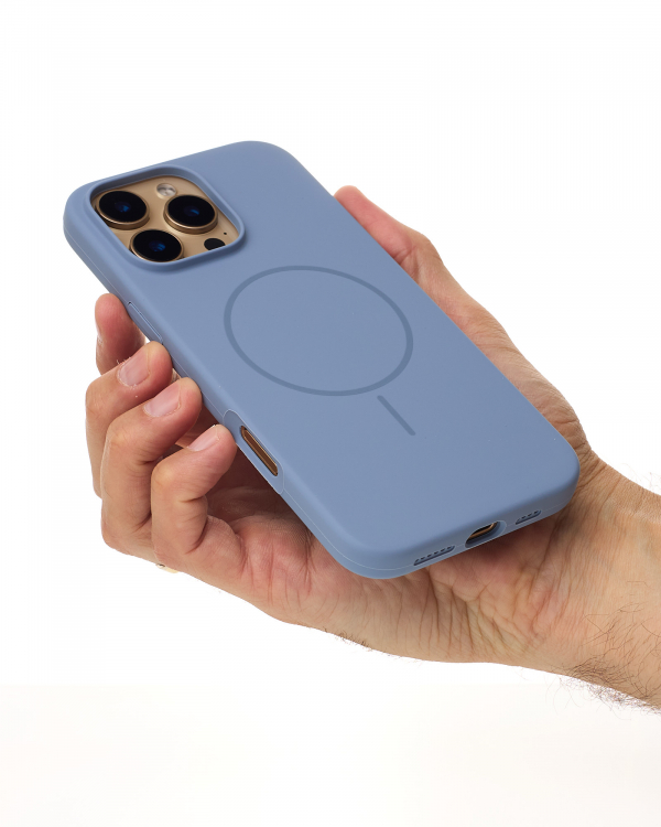 Чехол MagSafe Silicone Beats Case для iPhone 16 Pro storm blue