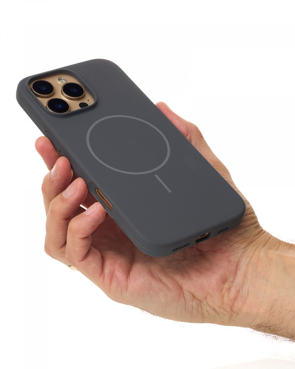 Чехол MagSafe Silicone Beats Case для iPhone 16 Pro stone gray