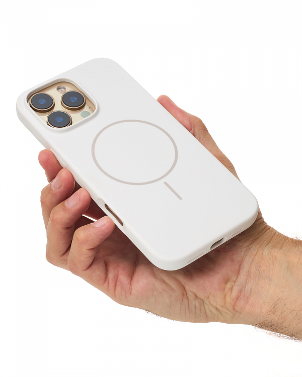 Чехол MagSafe Silicone Beats Case для iPhone 16 Pro white
