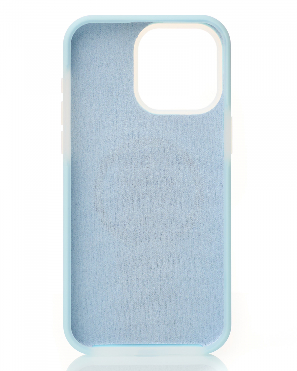 Чехол MagSafe Liquid Silicone Full для iPhone 14 Pro blue fog