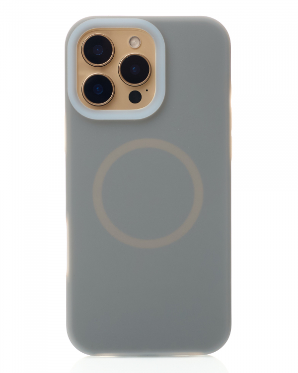 Чехол MagSafe Liquid Silicone Full для iPhone 14 Pro stone gray